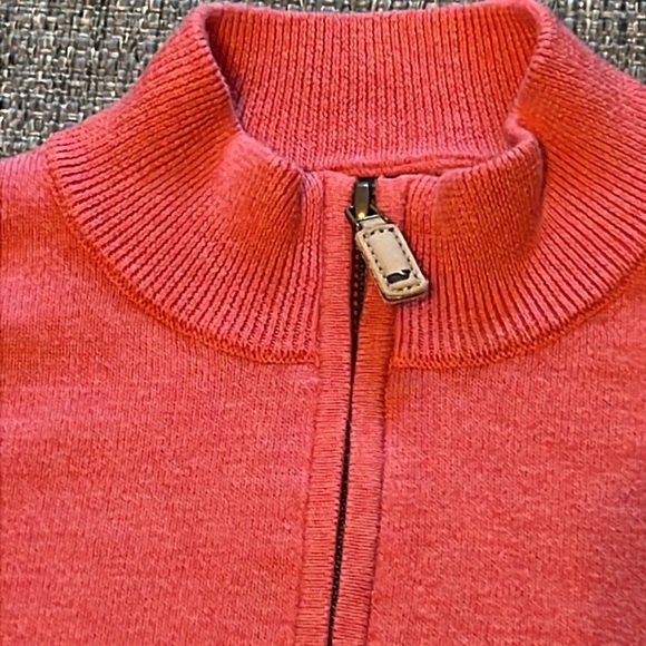 🐳 Boys Harbor Point 1/4-Zip Sweater (light red Color) - Size Cut Out, L or XL - Picture 4 of 7
